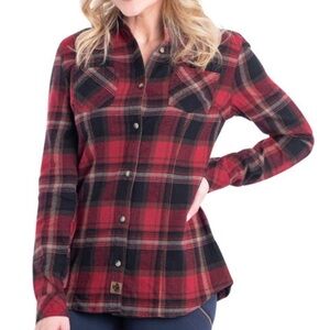 Legendary whitetail Red and Black Plaid Flannel Shirt